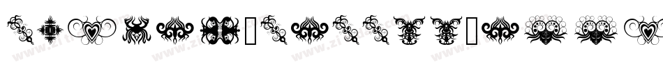 Tribal Tattoo Addict字体转换